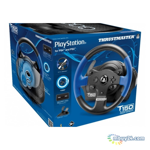 Дротове кермо Thrustmaster T150 Force Feedback Official Sony licensed PC/PS4 Black (4160628) фото №6