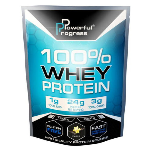Сироватковий протеїн Powerful Progress 100 Whey Protein 2 кг ваніль фото №1