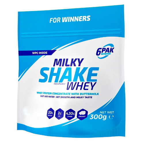 Сироватковий протеїн 6PAK Nutrition Milky Shake Whey 300 г ваніль фото №1