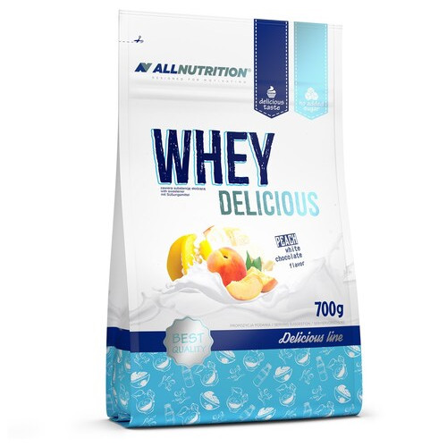 Протеин All Nutrition Whey Delicious 700 г білий шоколад з малиною (100-41-1691997-20) фото №1