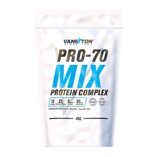 Комплексний протеїн Ванситон Pro-70 Mix 450 грам ваніль фото №1