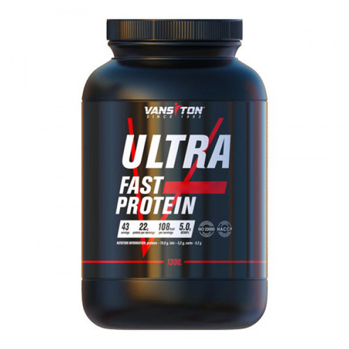 Сироватковий протеїн Ванситон Ultra Protein 1.3 кг полуниці фото №1
