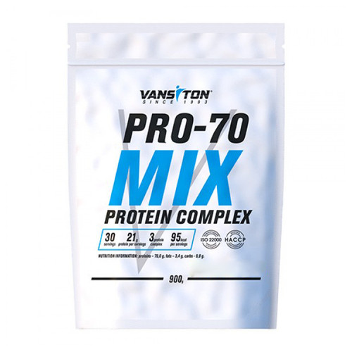 Комплексний протеїн Ванситон Pro-70 Mix 900 грам вишня фото №1