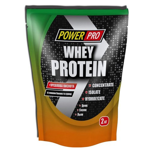 Протеїн Power Pro Whey Protein 2кг банан-суниця фото №1
