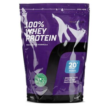 Сироватковий протеїн Progress Nutrition 100 Whey Protein 920 грам чорниця фото №1