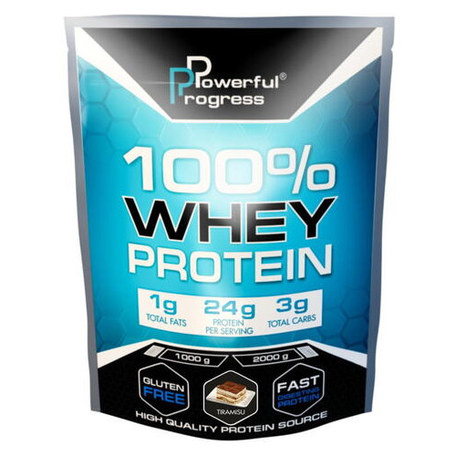 Сироватковий протеїн Powerful Progress 100 Whey Protein 2 кг тірамісу фото №1