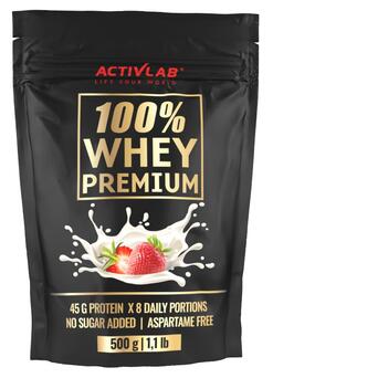 Сироватковий протеїн Activlab 100 Whey Premium 500 г полуниці фото №1