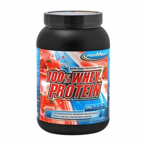 Протеїн IronMaxx 100 Whey Protein 900 грам полуниці фото №1