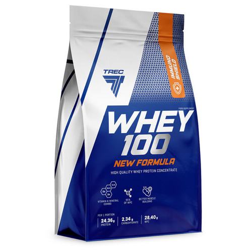 Сироватковий протеїн Trec Nutrition Whey 100 New Formula 700 г печиво-крем фото №1