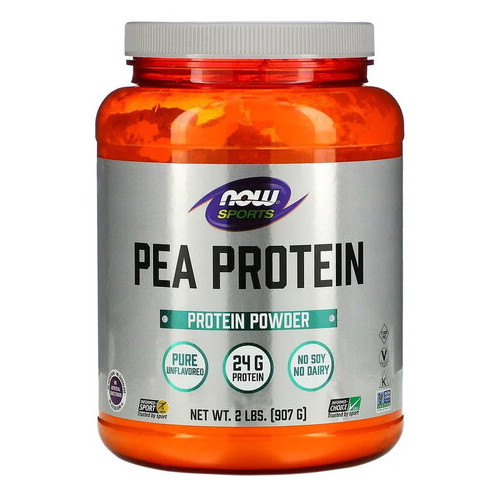 Рослинний протеїн NOW Sports Pea Protein 907 грам натуральний фото №1