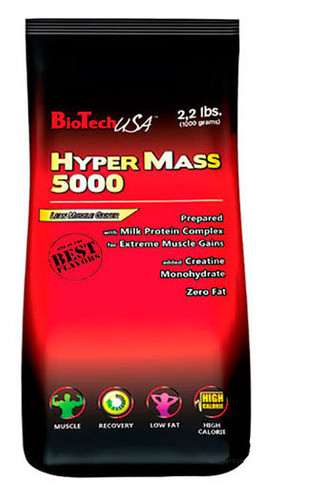 Гейнер BioTech Hyper Mass 5000 1000 г Vanilla (8040) фото №1