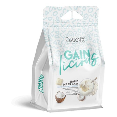 Вуглеводно-білкова добавка для росту м'язової маси Ostrovit GAINlicious 4500г Білий шоколад з кокосом (30250003) фото №1
