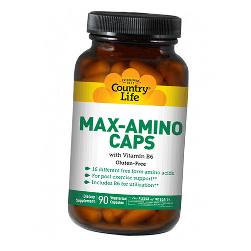 Амінокислота Country Life Max-Amino with Vitamin B-6 90 вегкапсул (27124009) фото №1