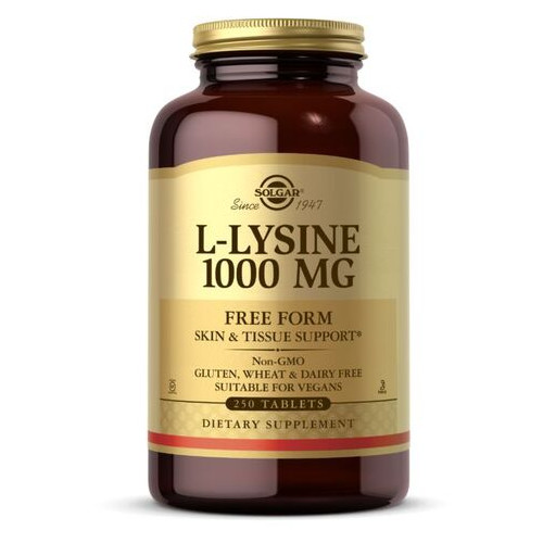 Амінокислоти Solgar L-Lysine 1000 mg 250 таблеток (CN5973) фото №1