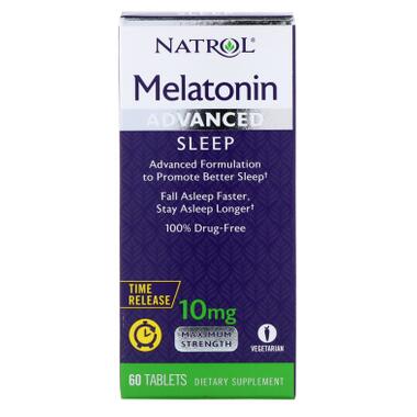 Амінокислота Natrol Мелатонін Повільного Вивільнення 10 мг, Melatonin Advanced S (NTL-05964) фото №1