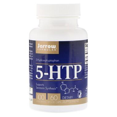 Амінокислота Jarrow Formulas 5-HTP (гідроксітріптофана), 100 мг, 60 вегетаріанських капсу (JRW-15043) фото №1