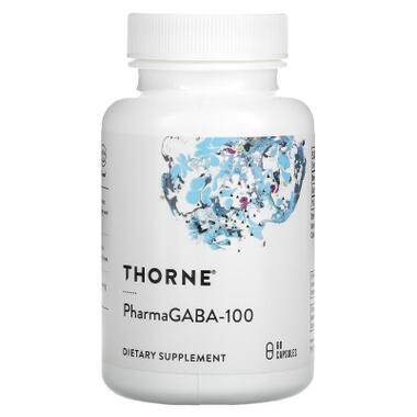 Амінокислота Thorne Research GABA (Гамма-аміномасляна кислота) 100 мг, Pharma GABA-100, 60 капс (THR-65201) фото №1