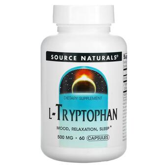 Амінокислоти Source Naturals L-Tryptophan 500 mg 60 капсул  фото №1