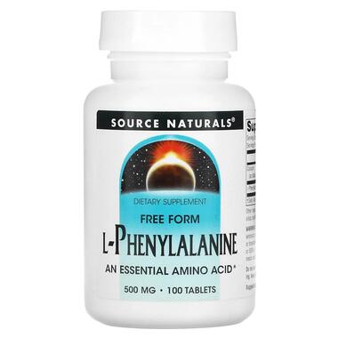 Амінокислоти Source Naturals L-Phenylalanine 500 mg 100 таблеток  фото №1