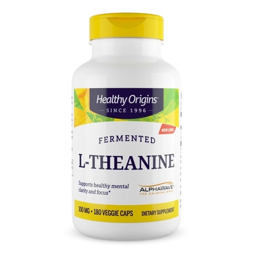 Амінокислоти Healthy Origins L-Theanine 100 mg (AlphaWave) 180 вегакапсул фото №1