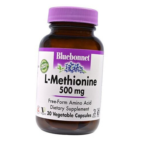 Амінокислота Bluebonnet Nutrition L-Methionine 500 30 вегкапсул (27393005) фото №1