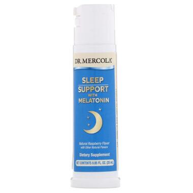 Амінокислота Dr. Mercola Підтримка сну з мелатоніну, спрей з малиновим смаком, (MCL-01197) фото №1
