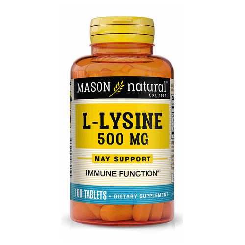 Амінокислоти Mason Natural L-Lysine 500 mg 100 капсул фото №1