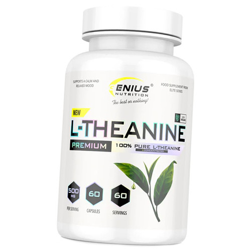 Л Теанін Genius Nutrition L-Theanine 500 60капс (27562007) фото №1