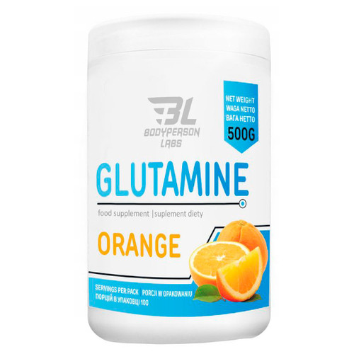 Глютаміни Bodyperson Labs Glutamine 500 грам апельсин фото №1