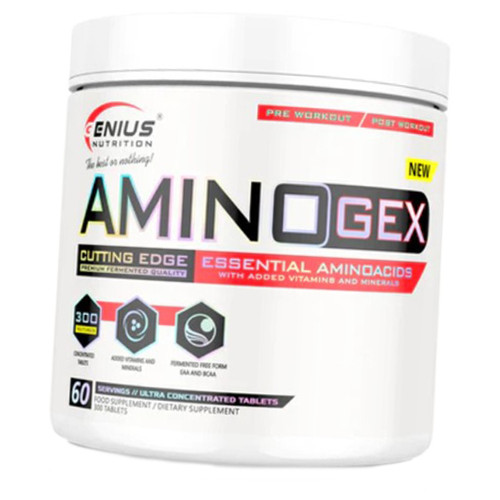 Амінокислоти Genius Nutrition Aminogex 300 tabs фото №1