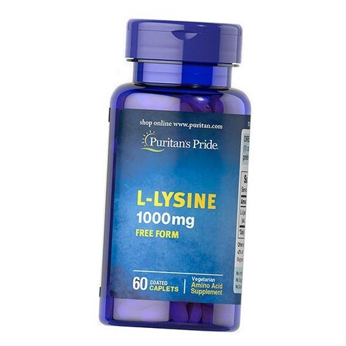 Амінокислота Puritans Pride L-Lysine 1000 mg 60caps фото №2