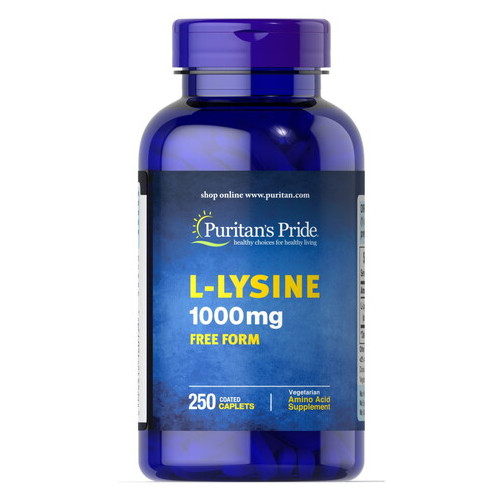 Амінокислоти Puritan's Pride L-Lysine 1000 mg 250 каплет фото №1