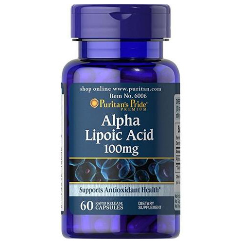 Антиоксидант Puritans Pride Alpha Lipoic Acid 100mg 60caps фото №2