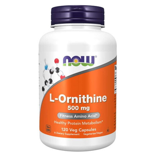 Амінокислоти Now Foods L-Ornithine 500 mg 120 вегакапсул фото №1