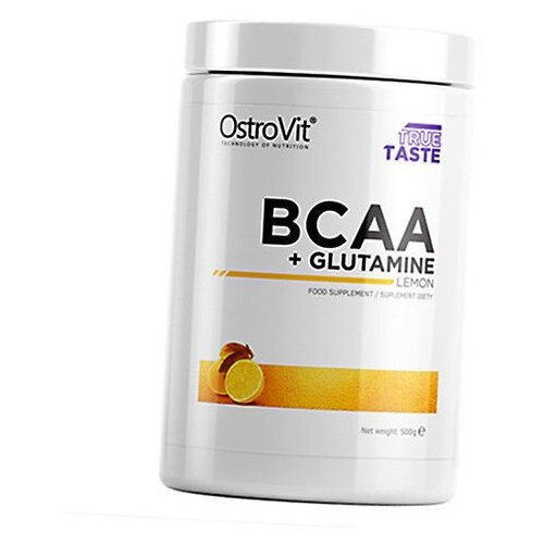 Амінокислота BCAA OstroVit BCAA + Glutamine 500 г - лимон фото №2