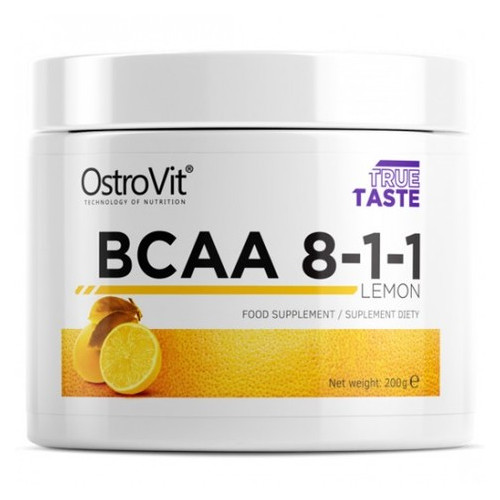 Амінокислота BCAA OstroVit BCAA 8-1-1 200 г - лимон фото №1