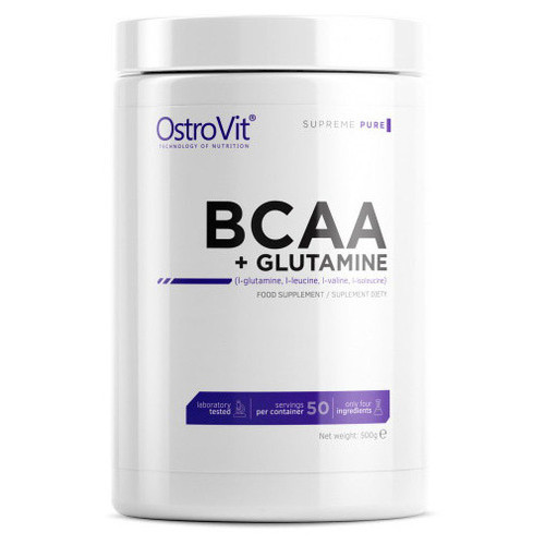 Амінокислота OstroVit BCAA Glutamine - 500g Pure 100-16-3014481-20 фото №1