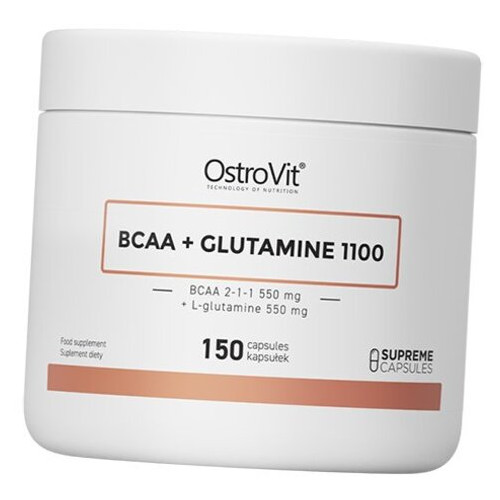 BCAA з глутаміном Ostrovit BCAA glutamine 1100 150caps (28250013) фото №1