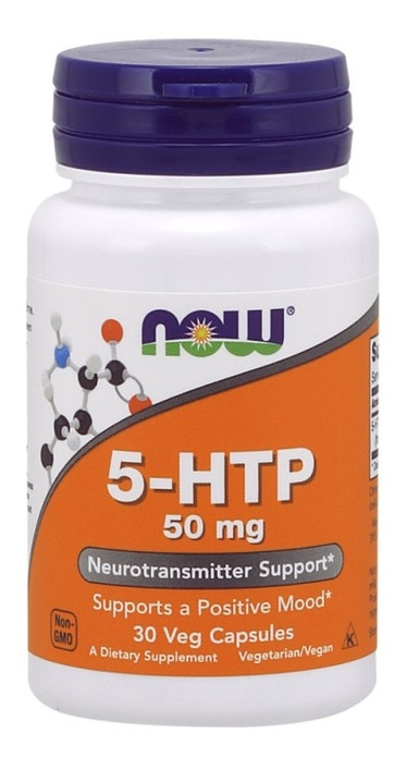 Амінокислота NOW 5-HTP 50 mg Veg Capsules 30 капсул (4384301171) фото №1