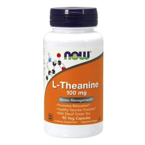 Амінокислота NOW L-Theanine 100 mg Veg Capsules 90 капсул (4384301287) фото №1
