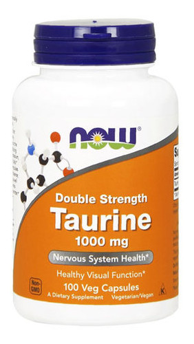 Амінокислота NOW Taurine Double Strength 1000 мг 100 капс Без смаку фото №1