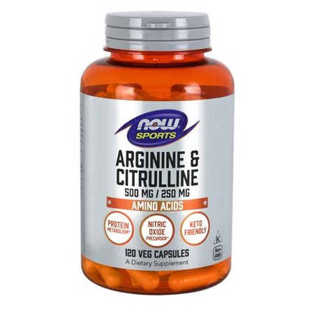 Arginine NOW Sports Arginine Citrulline 120 овочевих капсул (CN4397) фото №1