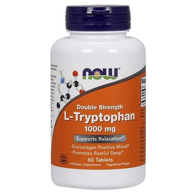 Амінокислоти NOW L-Tryptophan 1000 mg 60 tabs фото №1