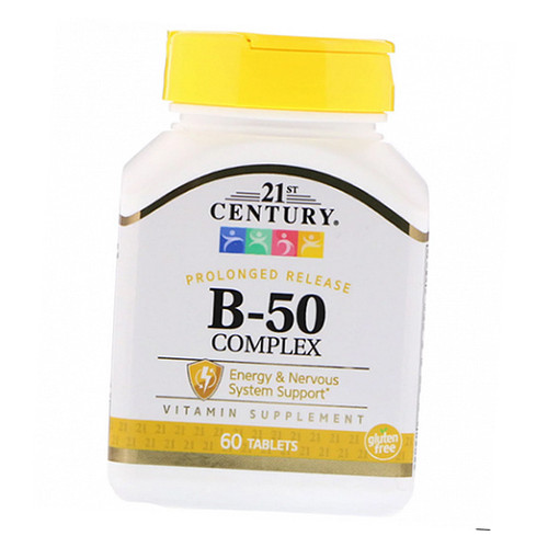 Вітаміни 21st Century B-50 Complex 60 таблеток (36440013) фото №1