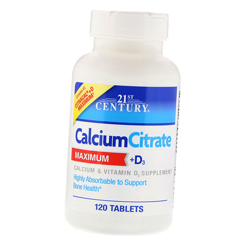 Вітаміни 21st Century Calcium Citrate D3 Maximum 120 таблеток (36440037) фото №1