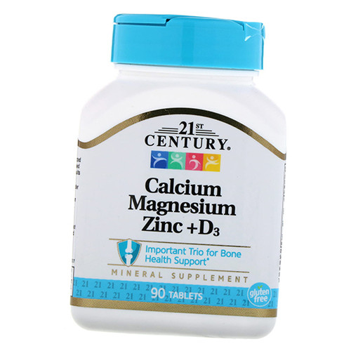 Вітаміни 21st Century Calcium Magnesium Zinc D3 90 таблеток (36440014) фото №1