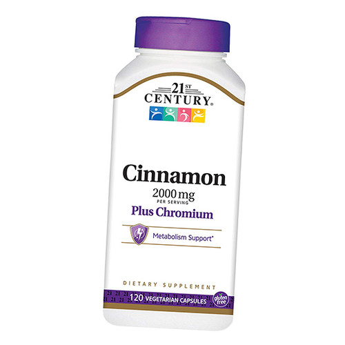 Вітаміни 21st Century Cinnamon Plus Chromium 120 вегкапсул (36440042) фото №1