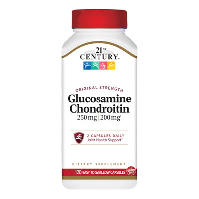 Вітаміни та мінерали 21st Century Glucosamine 250 mg Chondroitin 200 mg Original Strength 120 капсул (CN3899) фото №1