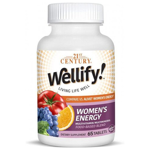 Вітаміни 21st Century Wellify Womens Energy 65 таблеток (4384304117) фото №1