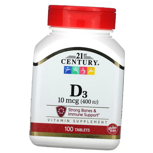Вітамін D3 21st Century Vitamin D3 400 100 таблеток (36440084) фото №1